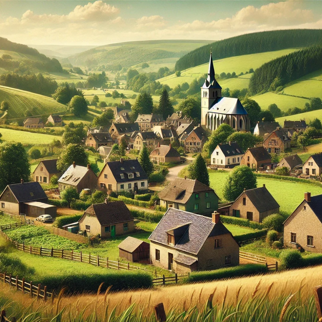 Vue panoramique de Lontzen, une belle commune idéale pour réaliser un état des lieux Lontzen immobilier fiable et rigoureux.
