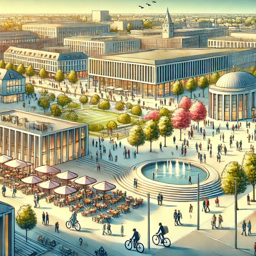 Vue panoramique d'Ottignies-Louvain-la-Neuve, une belle commune idéale pour réaliser un état des lieux Ottignies-Louvain-la-Neuve immobilier fiable et rigoureux.