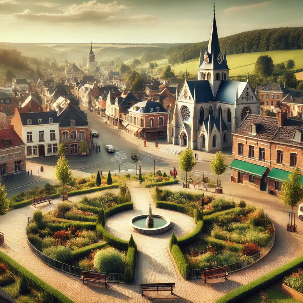 Vue panoramique de Péruwelz, idéale pour un état des lieux Péruwelz effectué par un expert local.