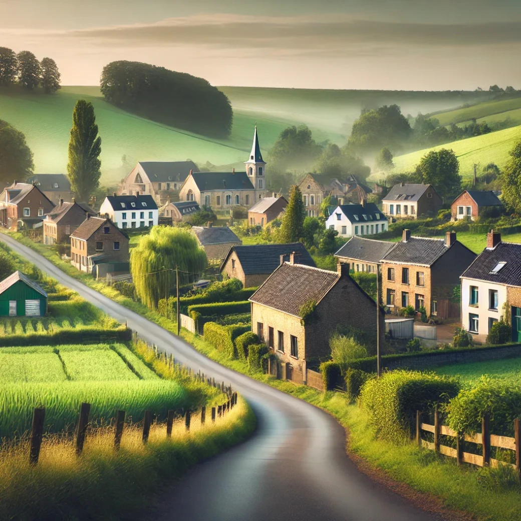 Vue panoramique de Pessoux, une belle commune idéale pour réaliser un état des lieux Pessoux immobilier fiable et rigoureux.