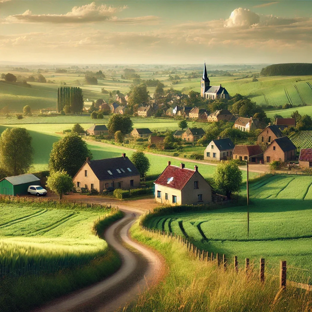 Vue de Quévy, une commune idéale pour un état des lieux Quévy.
