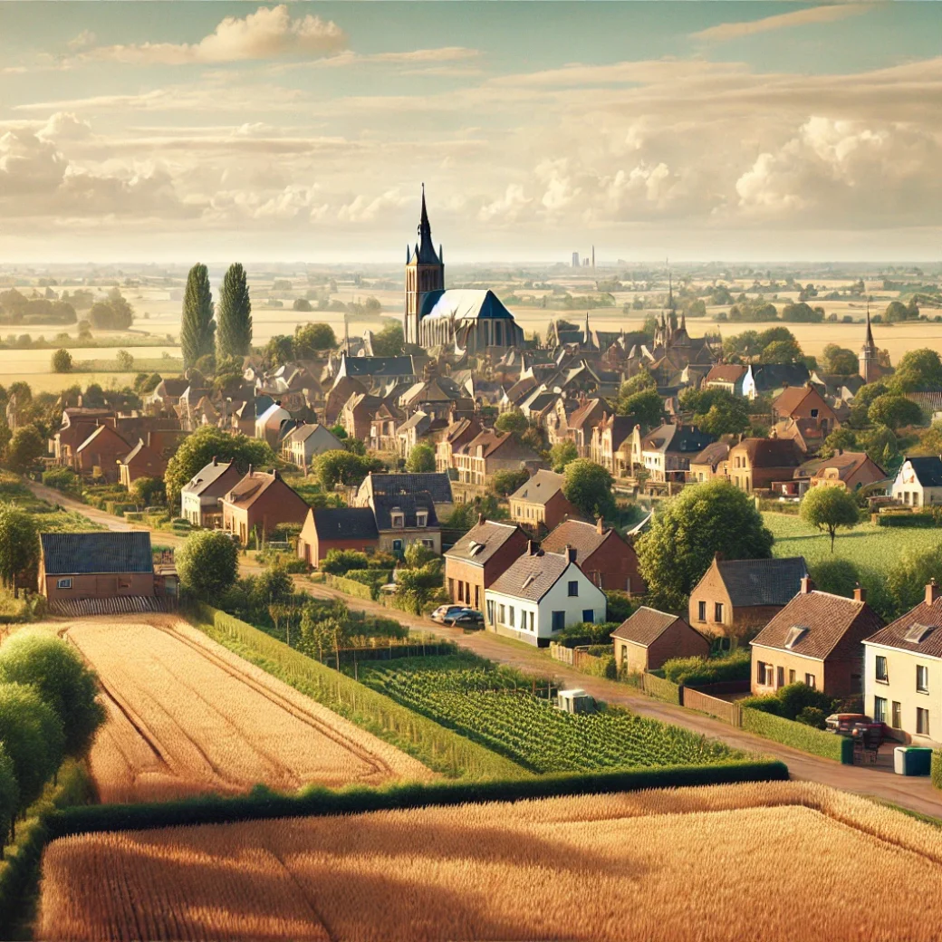 Vue panoramique de Quiévrain, une belle commune idéale pour réaliser un état des lieux Quiévrain immobilier fiable et rigoureux.