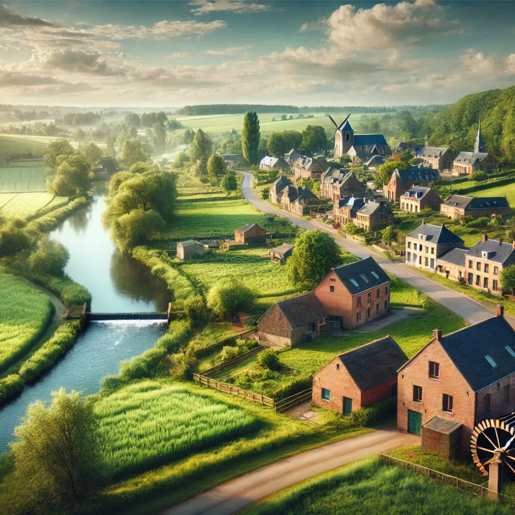 Vue panoramique de Rebecq, une belle commune idéale pour réaliser un état des lieux Rebecq immobilier fiable et rigoureux.
