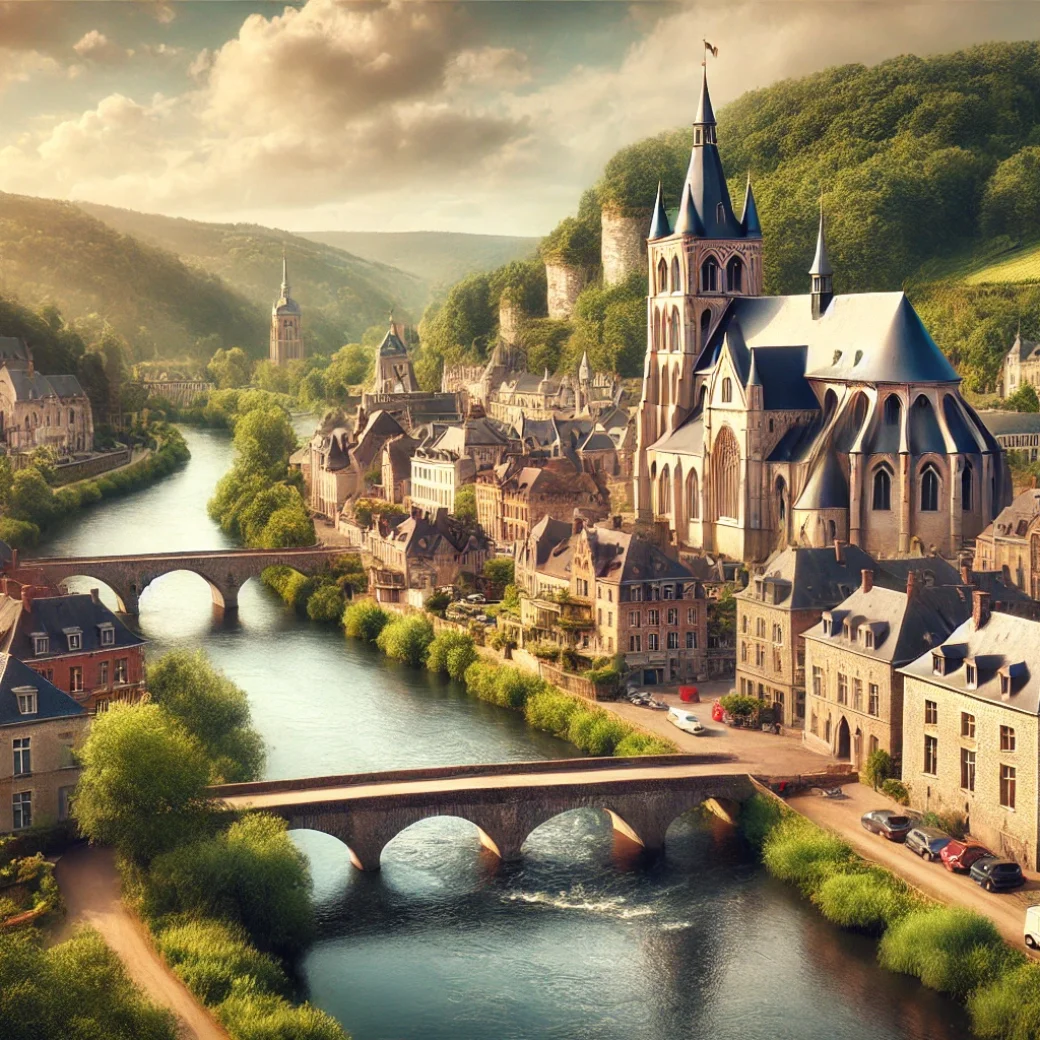 Vue panoramique de Stavelot, une belle commune idéale pour réaliser un état des lieux Stavelot immobilier fiable et rigoureux.