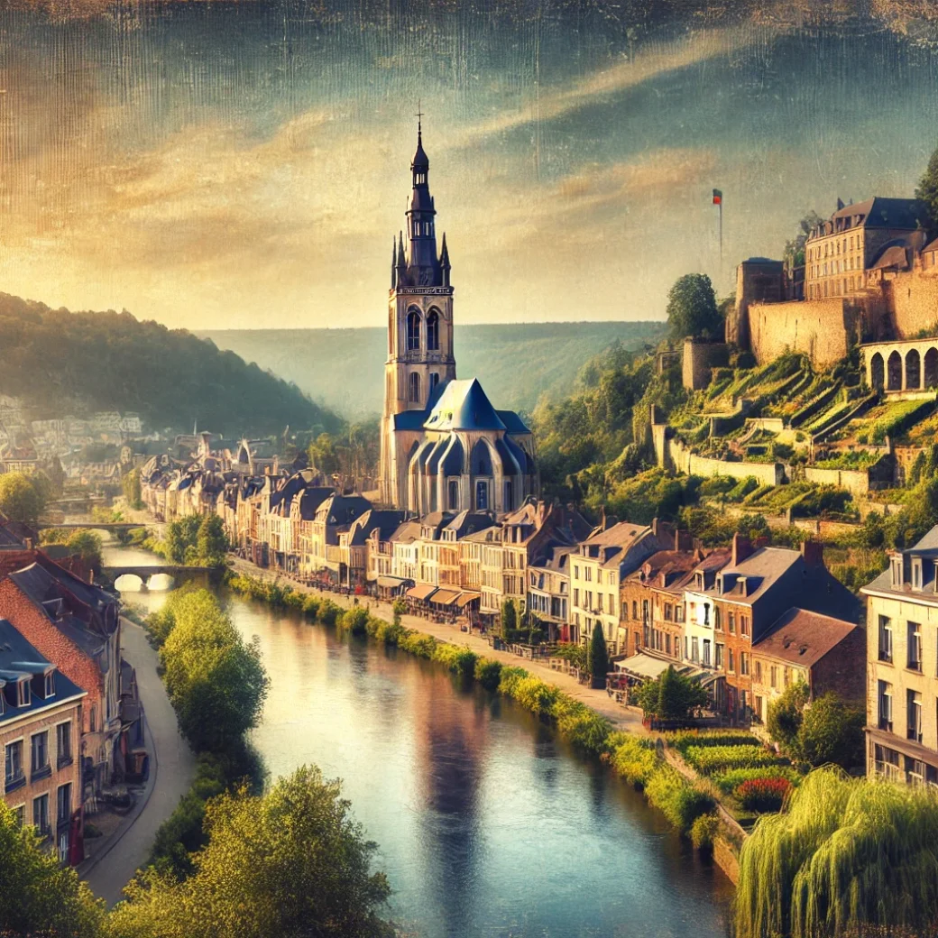 Vue panoramique de Thuin, une ville idéale pour réaliser un état des lieux Thuin immobilier détaillé.