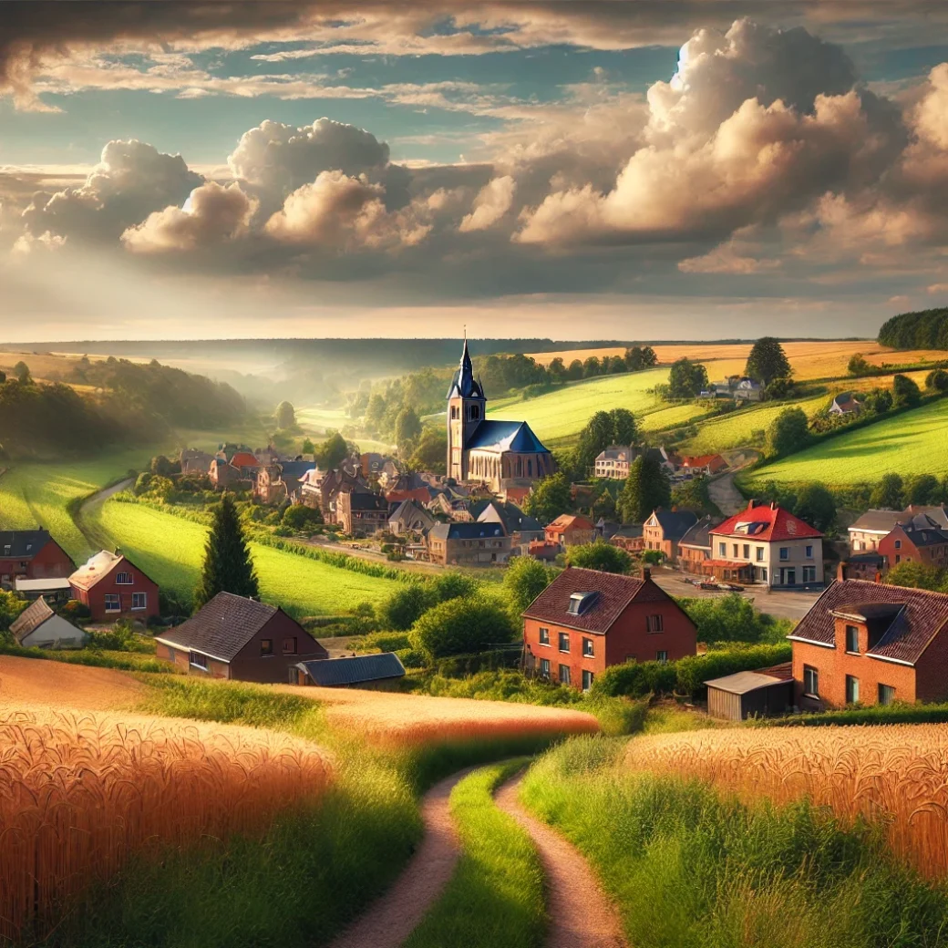Vue panoramique de Thulin, une belle commune idéale pour réaliser un état des lieux Thulin immobilier fiable et rigoureux.