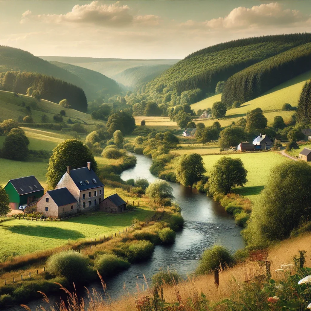 Vue panoramique de Vaux-sur-Sûre, une belle commune idéale pour réaliser un état des lieux Vaux-sur-Sûre immobilier fiable et rigoureux.