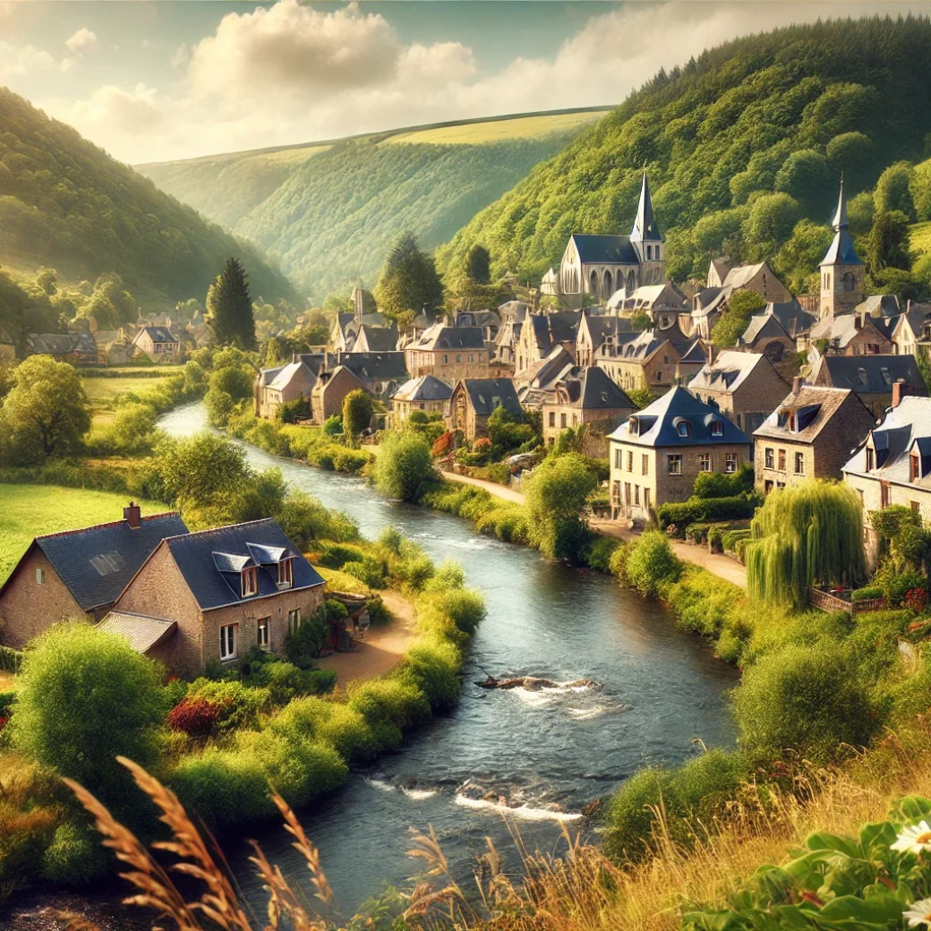 Vue panoramique de Wellin, une belle commune idéale pour réaliser un état des lieux Wellin immobilier fiable et rigoureux.